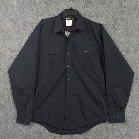 Vertx Phantom LT Shirt Mens Large Navy Long Sleeve Tactical Work Uniform VTX8120 - Picture 1 of 11